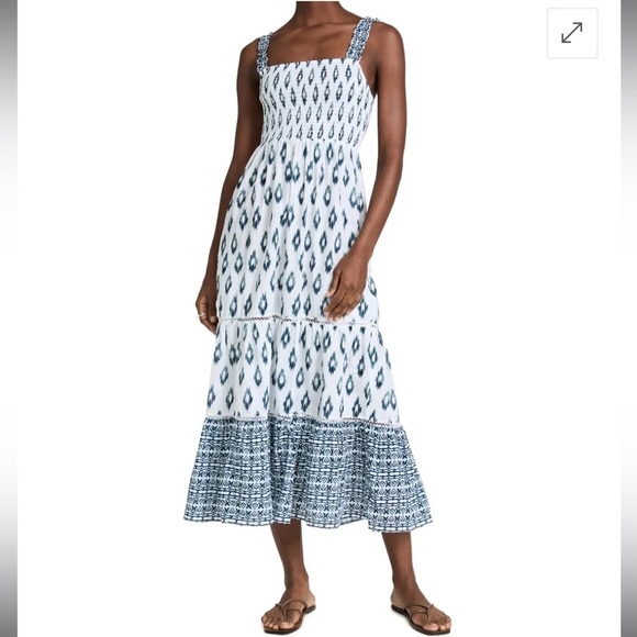 Playa Lucila Dresses & Skirts - PLAYA LUCILA Smocked Printed Dress Black/White
Print XS‎